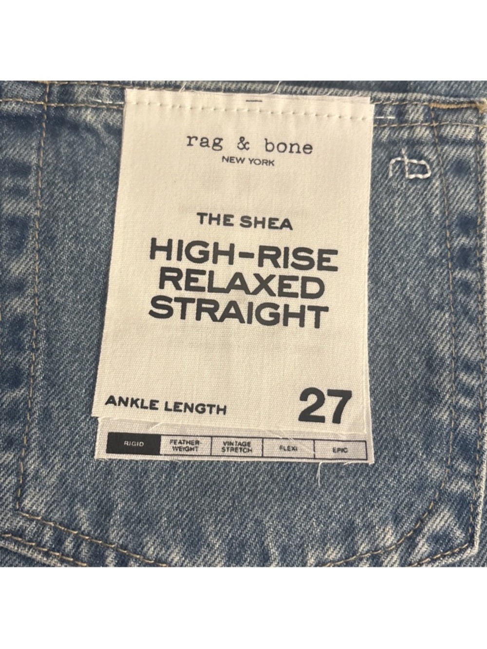 NEW Rag & Bone Shea High-rise Relaxed Straight Full Length Jeans Size 27 - Picture 9 of 16